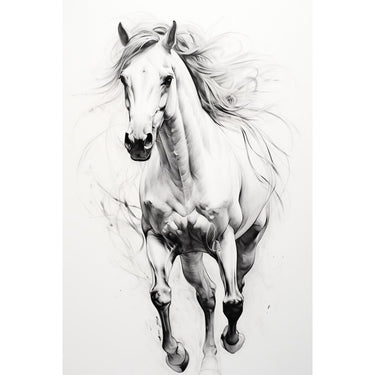 Horse Drawing on Painting